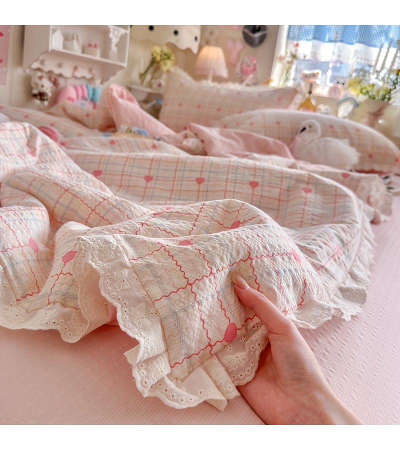 Summer Air Conditioner Blanket Soft Skin Friendly Breathable Sweat Absorbing Comfortable Quilt With Rocking Horse Print Size 78 74 By 90 55 Inches - Image 4
