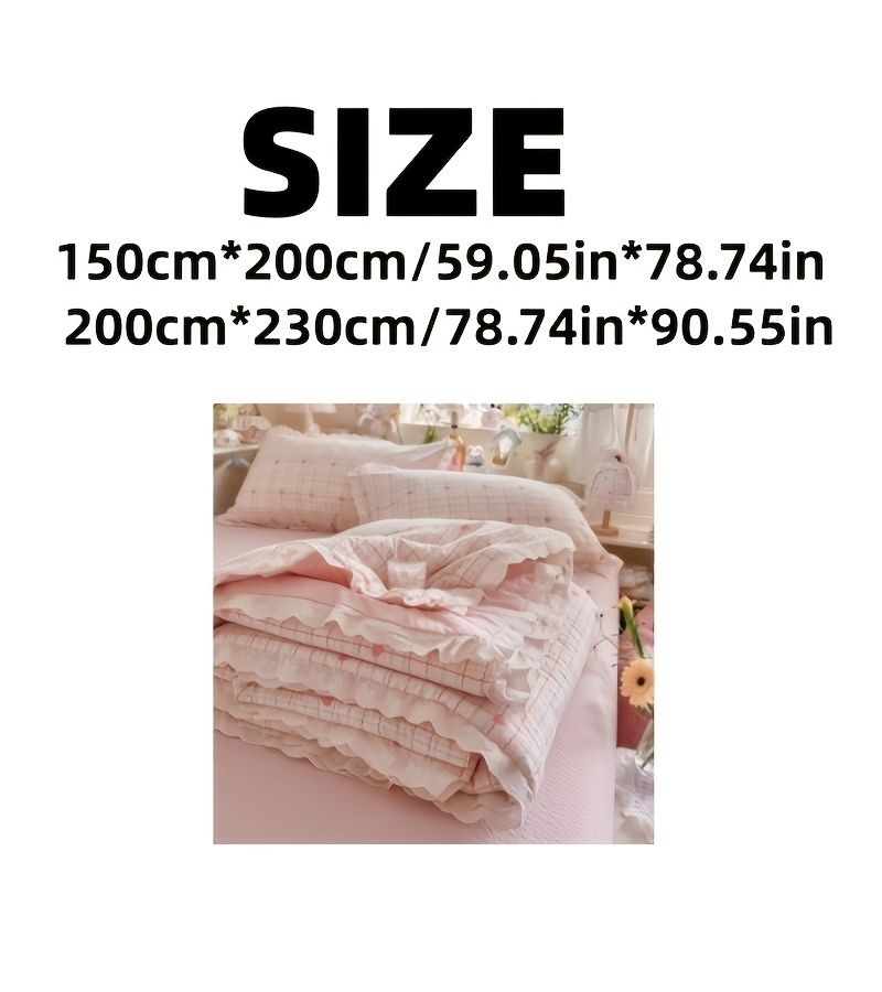 Summer Air Conditioner Blanket Soft Skin Friendly Breathable Sweat Absorbing Comfortable Quilt With Rocking Horse Print Size 78 74 By 90 55 Inches - Image 3
