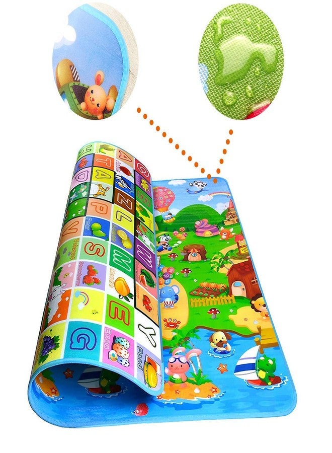 Dhruheer Waterproof Double Side Baby Play Crawl Floor Mat for Kids Picnic School Home with Zip Bag to Carry (120 X 180 CMs) - Image 4