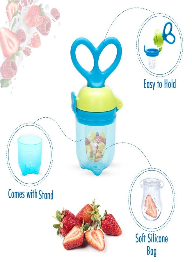 RRJ Silicone Food Fruit Nibbler/Soft Pacifier/Feeder for Baby Fruit and Ultra Care Silicone Fresh Food Nibbler for Fruit and Veggie Rattle Handle for Baby Newborn Nipple | Multicolour - Image 5