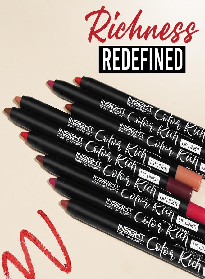 INSIGHT Color Rich Lip Liner| Intense Pigment| Enriched with Jojoba Oil & Vitamin E| Defines, Shapes & Nourishes Lips | Long-Lasting |Shattered Pink -1.5g - Image 2