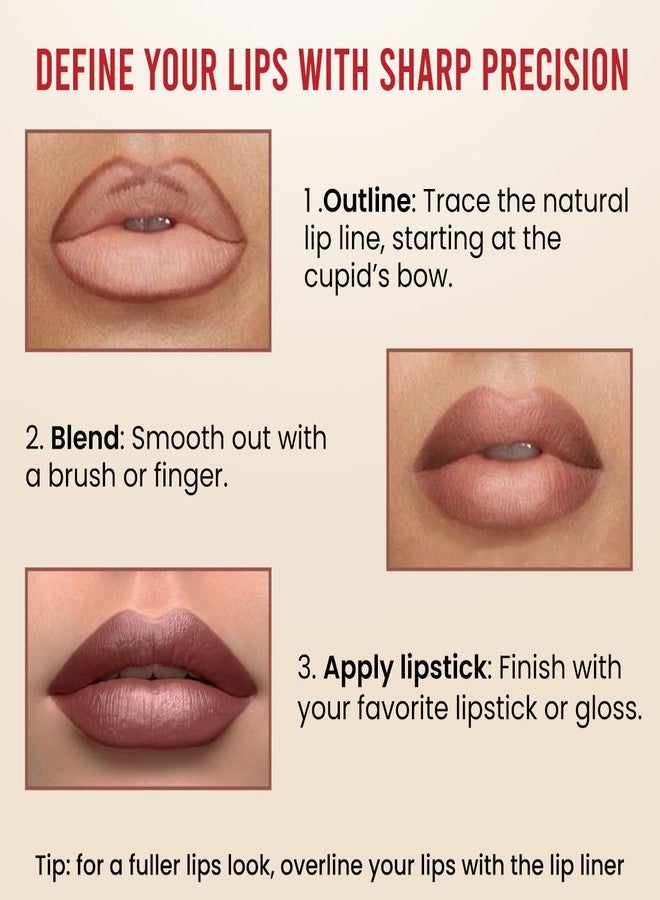 INSIGHT Color Rich Lip Liner| Intense Pigment| Enriched with Jojoba Oil & Vitamin E| Defines, Shapes & Nourishes Lips | Long-Lasting |Shattered Pink -1.5g - Image 4