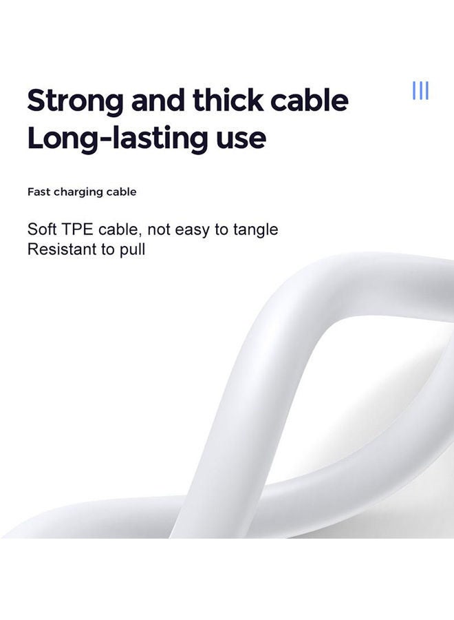NIBEMINENT Rebar Series 5A Type-C / USB-C Fast Charging Data Cable White/Silver - Image 2