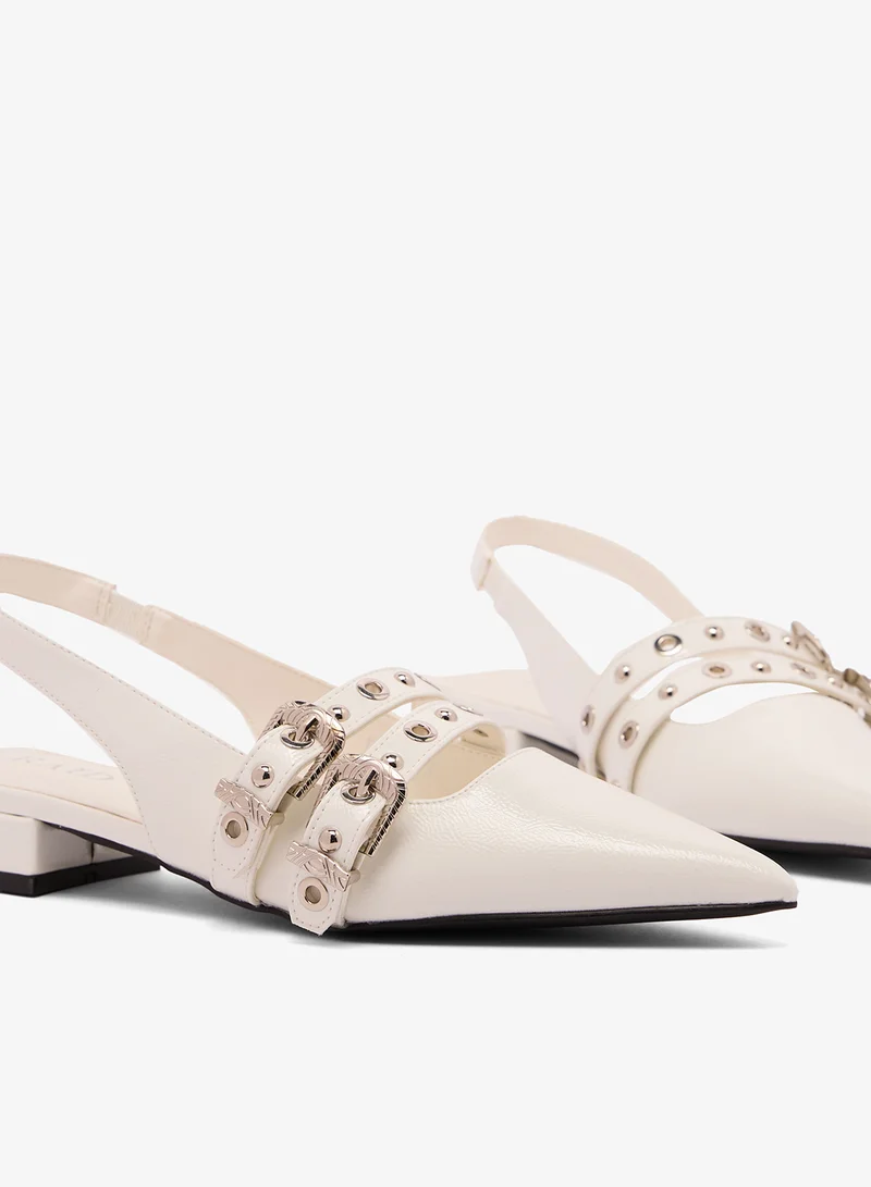 RAID  Buckle Detail Slingback Ballerinas for Women | Best Price UAE