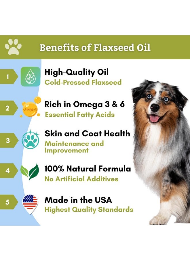 Wholistic Pet Organics Flaxseed Oil: Organic Flaxseed Oil For Horses  Flax Oil Horse Supplement Omega 3 6 Fatty Acids For Cardio, Coat Health  16 Oz  - Image 2