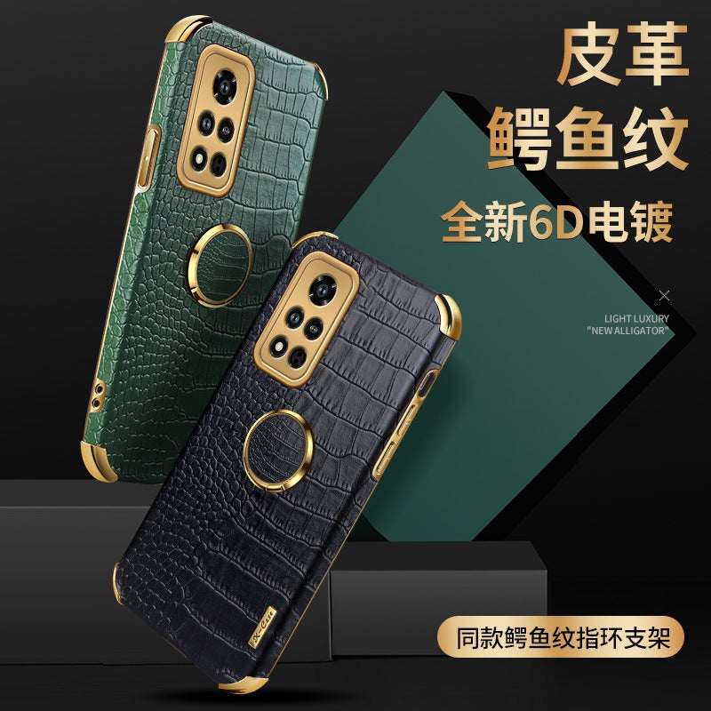 Glory 90pro Phone Case for Magic5 Electroplated Alligator Leather Pattern Enjoy 60 Ring Buckle x40 Protective Case x8 - Image 2