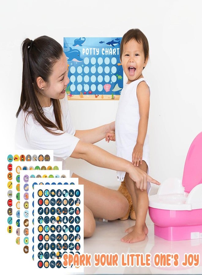 HAJOROM Potty Training Chart for Toddler 5 Fun Styles 17 PCS Potty Chart for Boys with 315 Stickers for Kids Potty Training Reward - Image 5