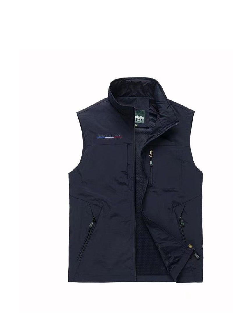 Loquat - Spring And Autumn Style Men's Casual Outdoor Standing Collar Vest - Image 1
