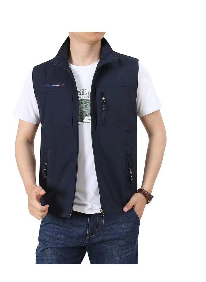 Loquat - Spring And Autumn Style Men's Casual Outdoor Standing Collar Vest - Image 1