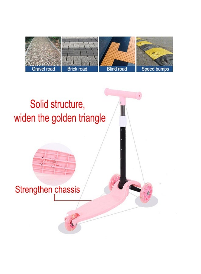 MG Folding 3 Wheel Scooter for Kids 3+Child, Toddler Scooter with LED Light Up Wheels, Adjustable Height & Best Gifts for Kids-Pink - Image 5