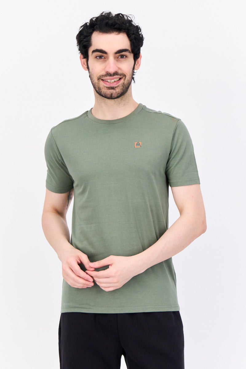 Avalanche Men Sportswear Fit Short Sleeves Outdoor T-Shirt, Olive - Image 1