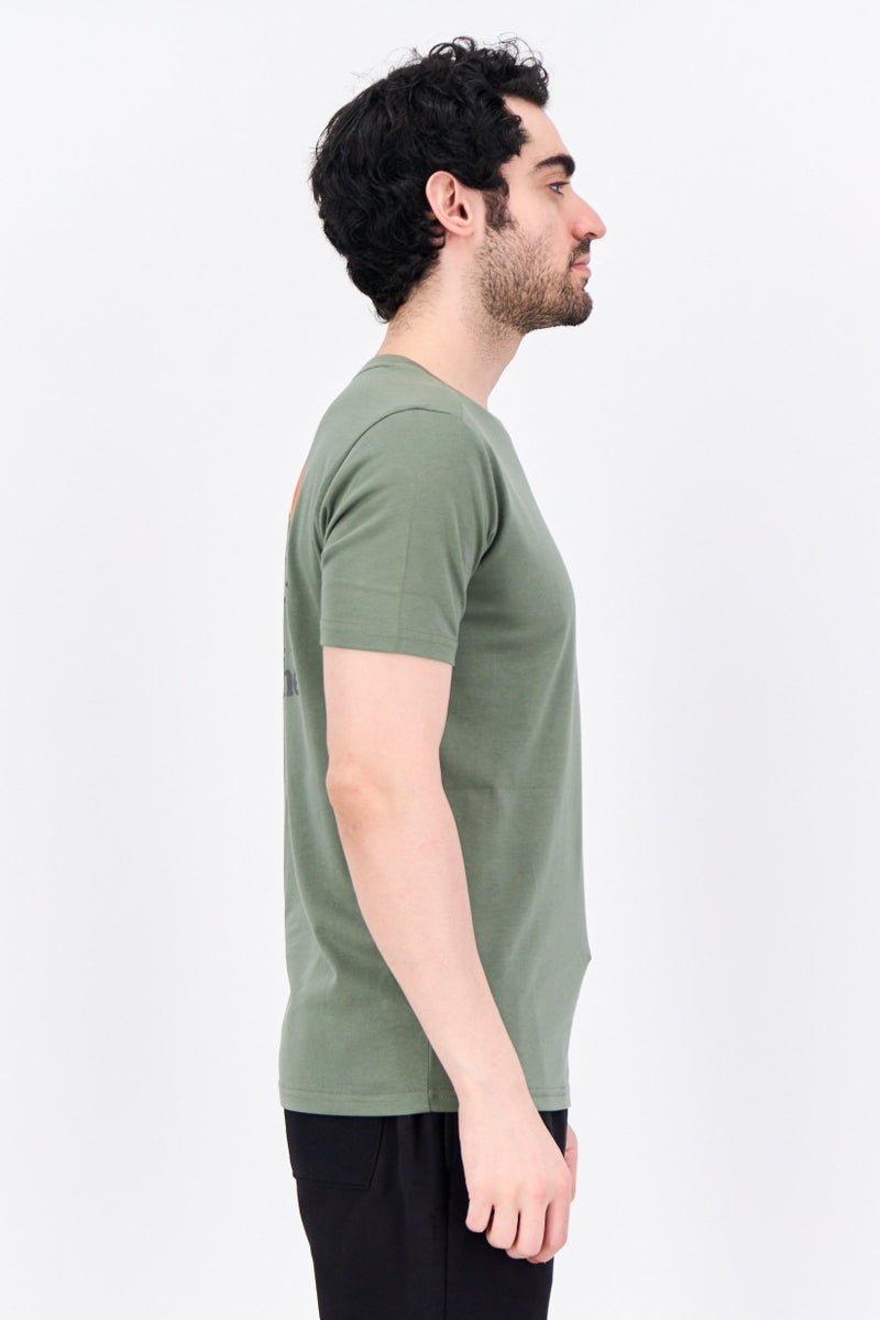 Avalanche Men Sportswear Fit Short Sleeves Outdoor T-Shirt, Olive - Image 4