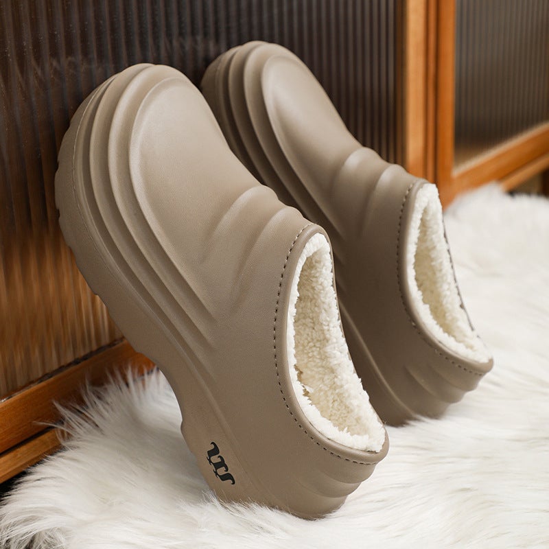 Warm Chef Shoes Men'S Waterproof Kitchen Shoes One-Pedal Cotton Shoes Labor Protection Work Shoes With Patent Appearance - Image 5