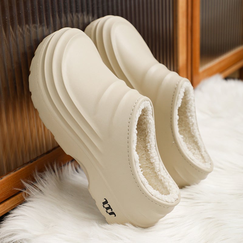 Warm Chef Shoes Men'S Waterproof Kitchen Shoes One-Pedal Cotton Shoes Labor Protection Work Shoes With Patent Appearance - Image 4