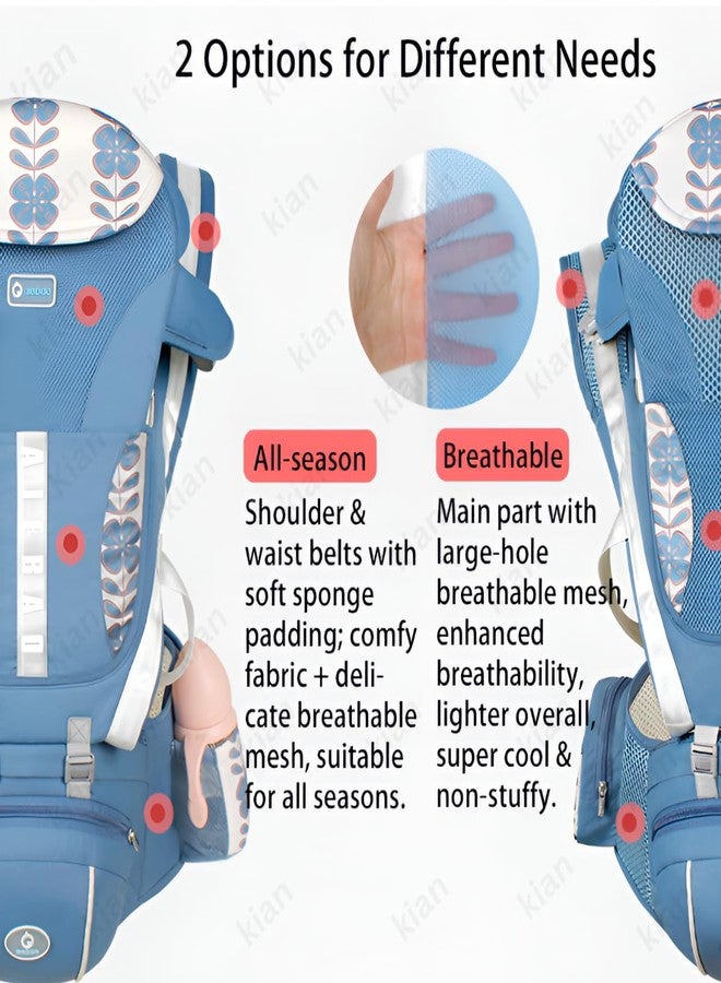 Kian Baby Carrier with Hip Seat 9 in 1 Adjustable Baby Hip Seat + Carrier for Toddler/Kids, Carry Position for 3-36 Months Kids| Multiple Storage Pockets | Hipster Honeycomb Stylish Design | Comfortable Cotton Straps, Safety Buckle & Belt(multi color)(pack of 1) - Image 3
