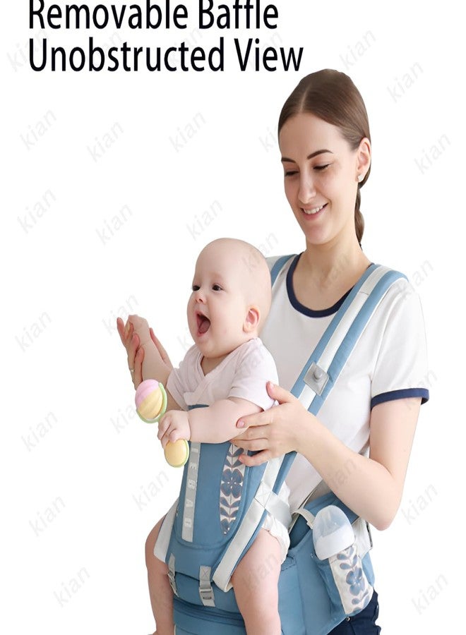 Kian Baby Carrier with Hip Seat 9 in 1 Adjustable Baby Hip Seat + Carrier for Toddler/Kids, Carry Position for 3-36 Months Kids| Multiple Storage Pockets | Hipster Honeycomb Stylish Design | Comfortable Cotton Straps, Safety Buckle & Belt(multi color)(pack of 1) - Image 5