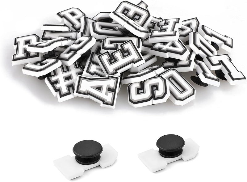 klarako Letters Numbers Shoe Charms, A-Z Letters & 0-9# Numbers Clog Charms DIY Shoes Pins for Boy Girl Teens Men Women and Adults - Image 5
