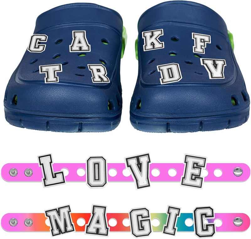 klarako Letters Numbers Shoe Charms, A-Z Letters & 0-9# Numbers Clog Charms DIY Shoes Pins for Boy Girl Teens Men Women and Adults - Image 4