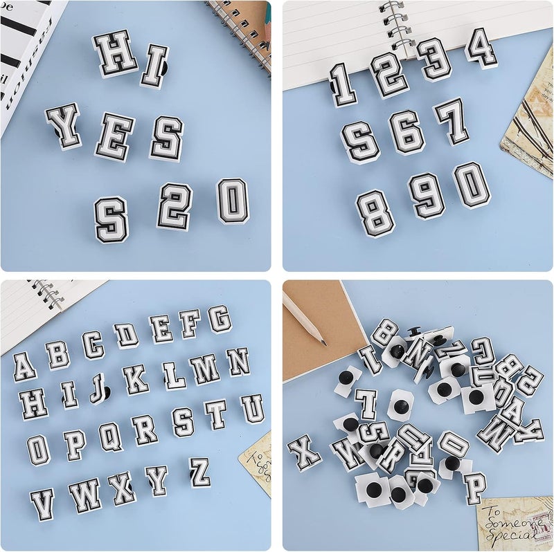 klarako Letters Numbers Shoe Charms, A-Z Letters & 0-9# Numbers Clog Charms DIY Shoes Pins for Boy Girl Teens Men Women and Adults - Image 2