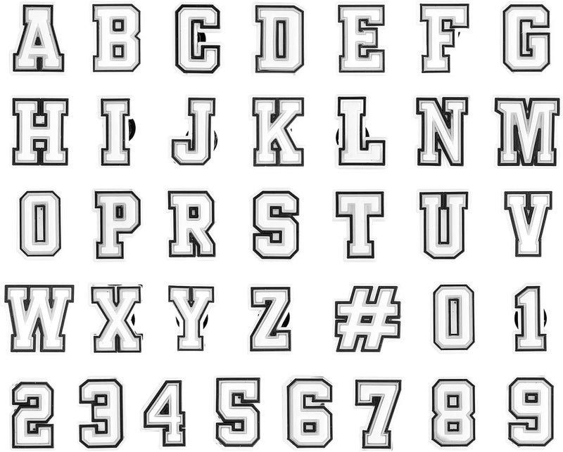 klarako Letters Numbers Shoe Charms, A-Z Letters & 0-9# Numbers Clog Charms DIY Shoes Pins for Boy Girl Teens Men Women and Adults - Image 1