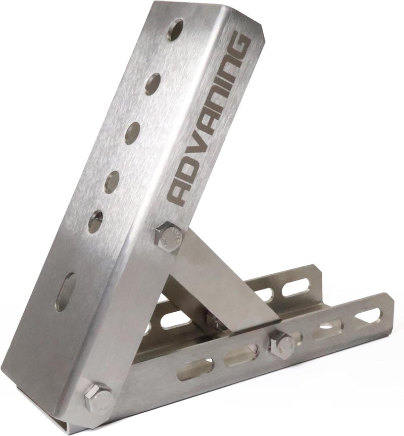 ADVANING Universal Roof Mount Bracket for Retractable Awnings - Premium 3mm Gauge Brushed Stainless Steel - Image 1