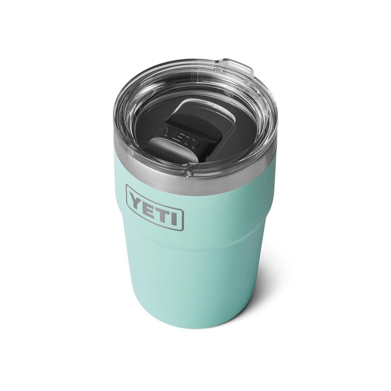 YETI Rambler 16 oz Stackable Tumbler, Vacuum Insulated, Stainless Steel with MagSlider Lid, Seafoam - Image 1
