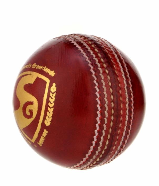SG Cricket Shield 20 Premium Leather Ball | Red | Adult | Leather | Waterproof | Solid Grade 2 Core | Machine Stitched | Ideal for Club & School Matches | Pack of 1 - Image 5