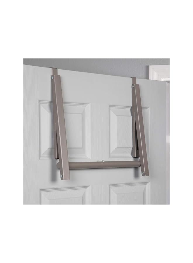 promass Over The Door Hanger Foldable - Over The Door Rack for Hanging Towels, Coats & Clothes - Over The Door Hanger Hooks for Bedroom, Washroom and Office. (Satin Nickel) - Image 4
