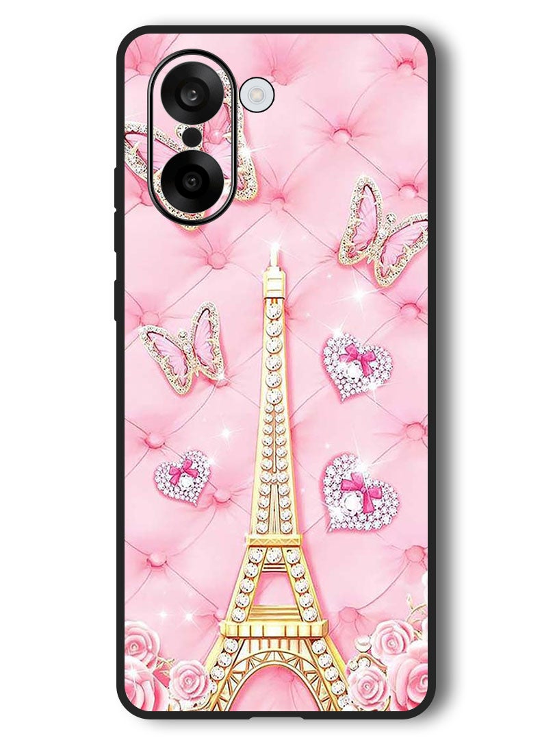 Theodor Case Compatible with OnePlus Nord CE 5 6.77 Inch Protection Shockproof Bumper Cover Eiffel Tower (2) - Image 1