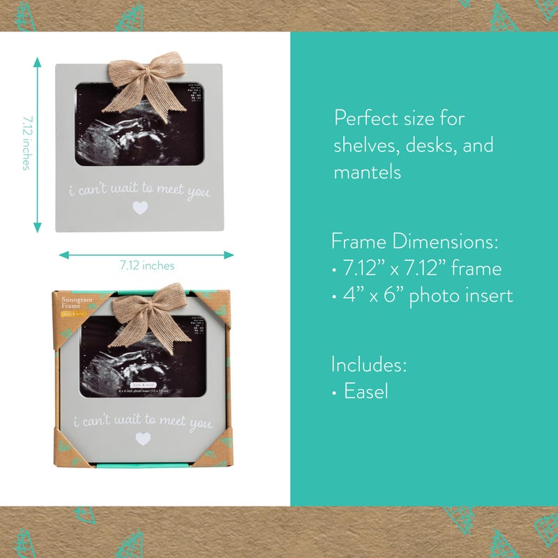 Kate & Milo Sonogram Frame, Ultrasound Picture Frame With Charm, Baby Gift for Expecting Parents, Ideal Pregnancy, Shower and Nursery DÃ©cor - Image 4