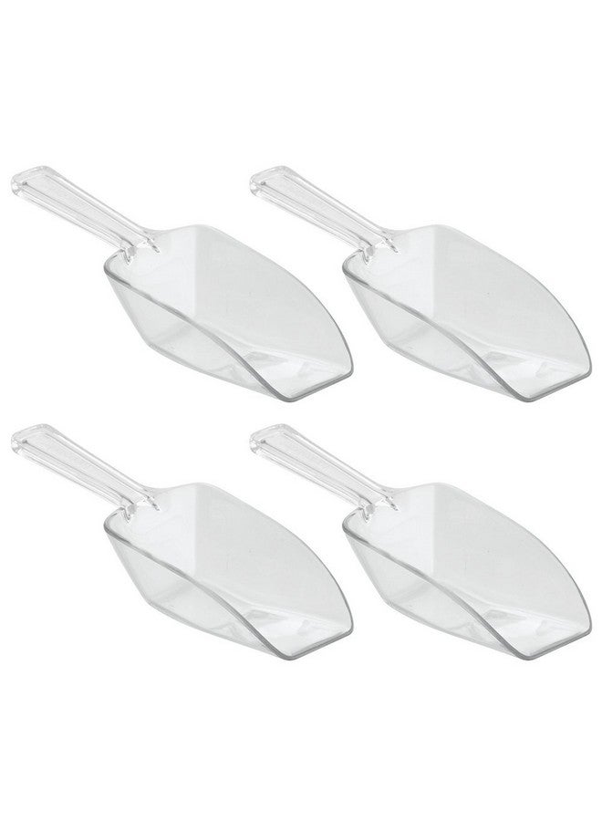 iDesign Large Plastic Scoop Measuring Cups - Set of 4, Pet Food, Coffee Grounds, Versatile Scoop, 2.25" x 1.25" x 6.5", 1/3 Cup, Clear - Image 1