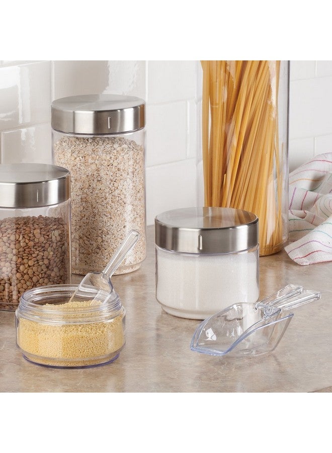 iDesign Large Plastic Scoop Measuring Cups - Set of 4, Pet Food, Coffee Grounds, Versatile Scoop, 2.25" x 1.25" x 6.5", 1/3 Cup, Clear - Image 4