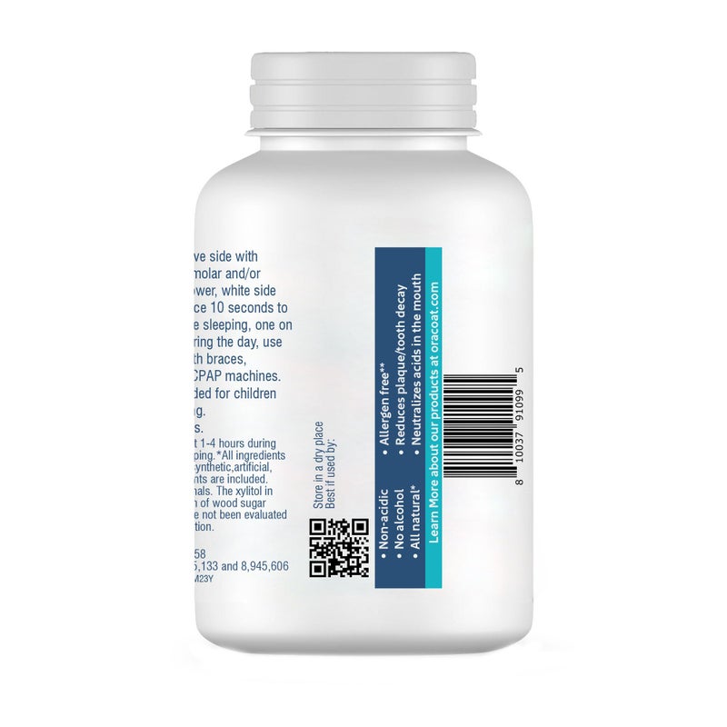 OraCoat XyliMelts Dry Mouth Relief Stick-On-Melts for Sensitive Mouths, Mint-Free and Acacia Gum-Free with Xylitol, 100 Count, Non-Acidic, Day & Night User, Long Lasting 8-Hour Moisturizing Relief - Image 3