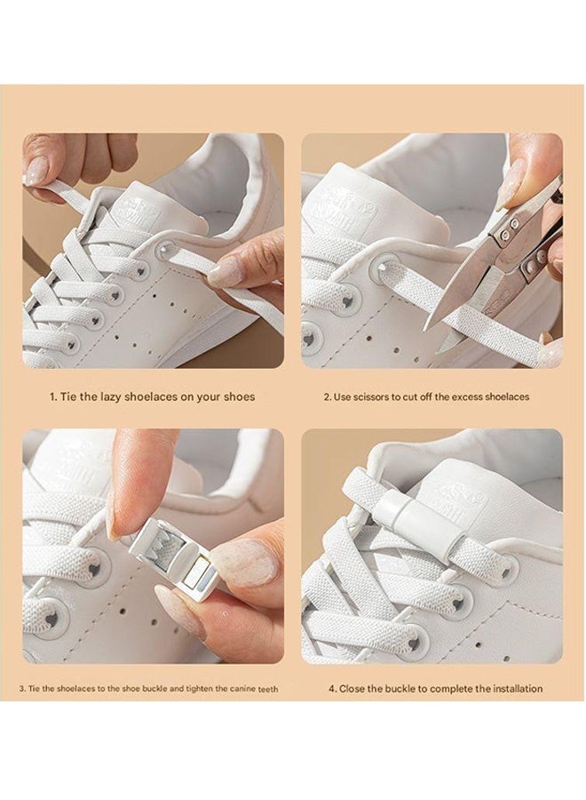 سوفي أربطة أحذية مرنة بدون ربط - زوجان (4 أربطة) بنظام قفل لراحة وسهولة فائقة - Image 2