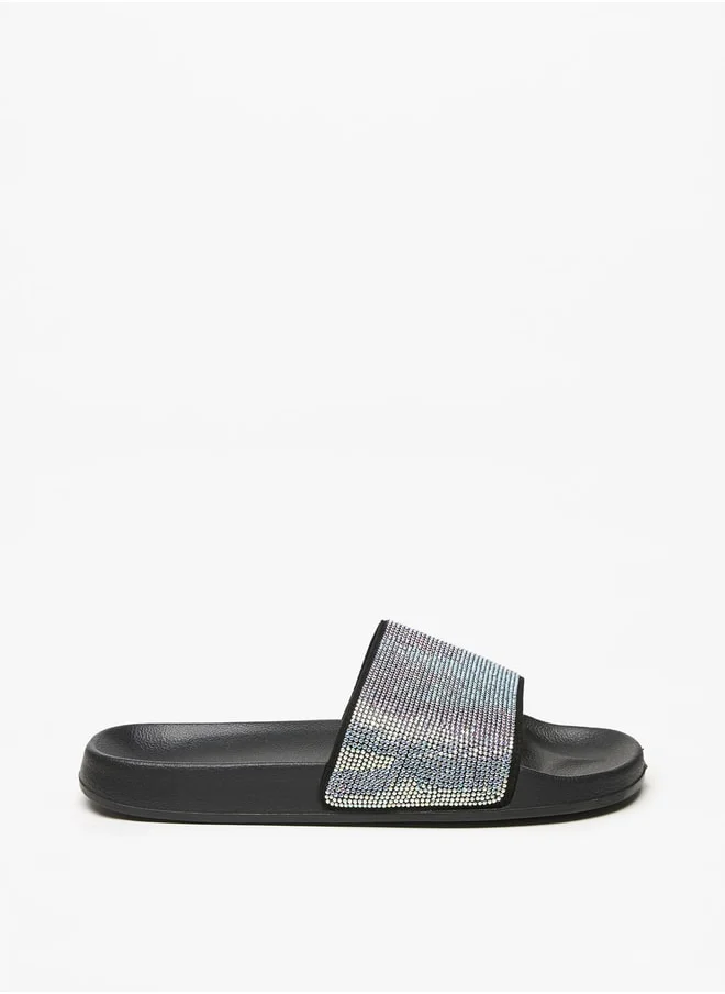 Aqua Women's Embellished Slip-On Slides