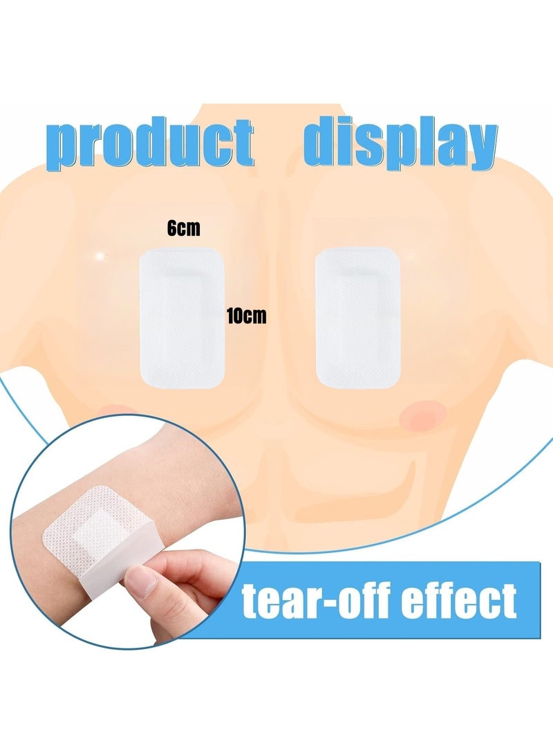 Angola Panda 10 Pcs Bordered Gauze Adhesive Island Dressing Wound Dressing Waterproof Gauze with Pad Breathable Bandage Individually Packed Pouches Tapes for Blister Wound Care (2.36 x 4 Inch) - Image 2