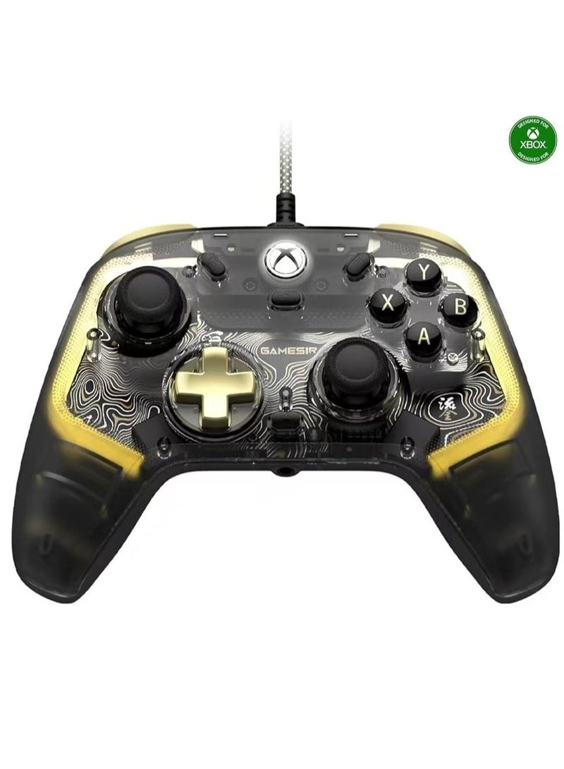 General Classic Gamepad GameSir Kaleid Flux Enhanced Wired Transparent RGB Lighting Gaming Controller for Xbox Series X/S, Xbox One, Windows 10/11 & Steam, Plug and Play with Hall Effect Joysticks/Hall Trigger  - Image 1
