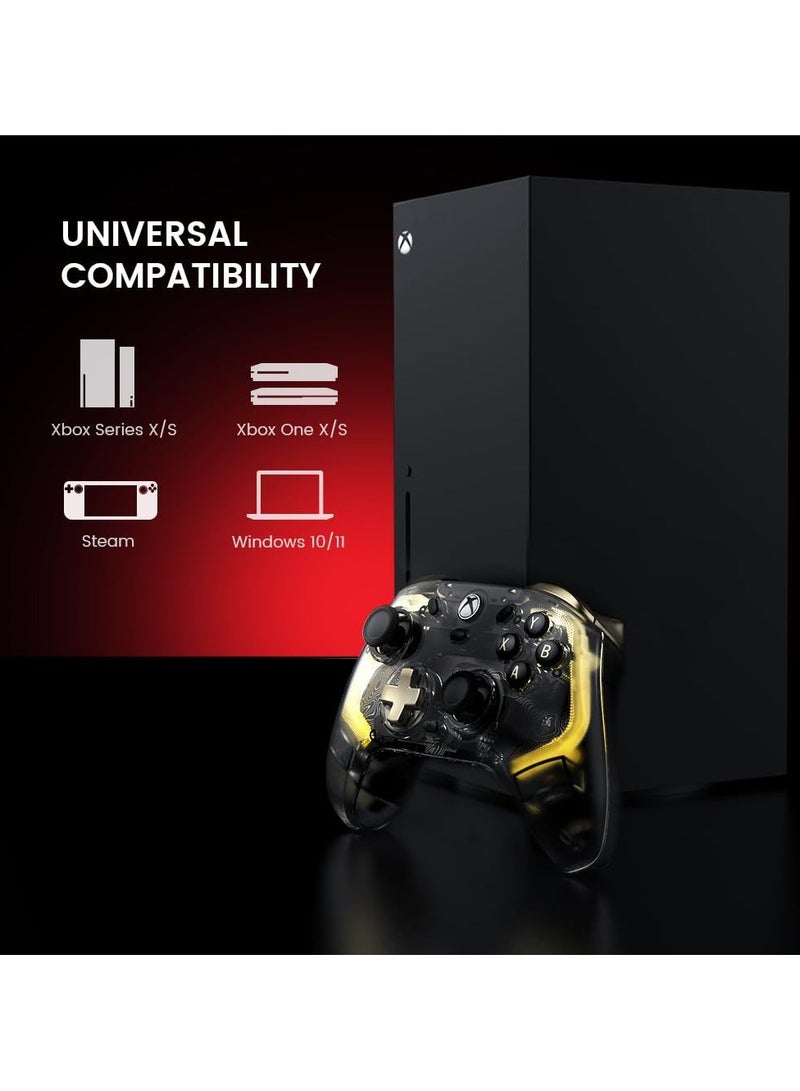General Classic Gamepad GameSir Kaleid Flux Enhanced Wired Transparent RGB Lighting Gaming Controller for Xbox Series X/S, Xbox One, Windows 10/11 & Steam, Plug and Play with Hall Effect Joysticks/Hall Trigger  - Image 4