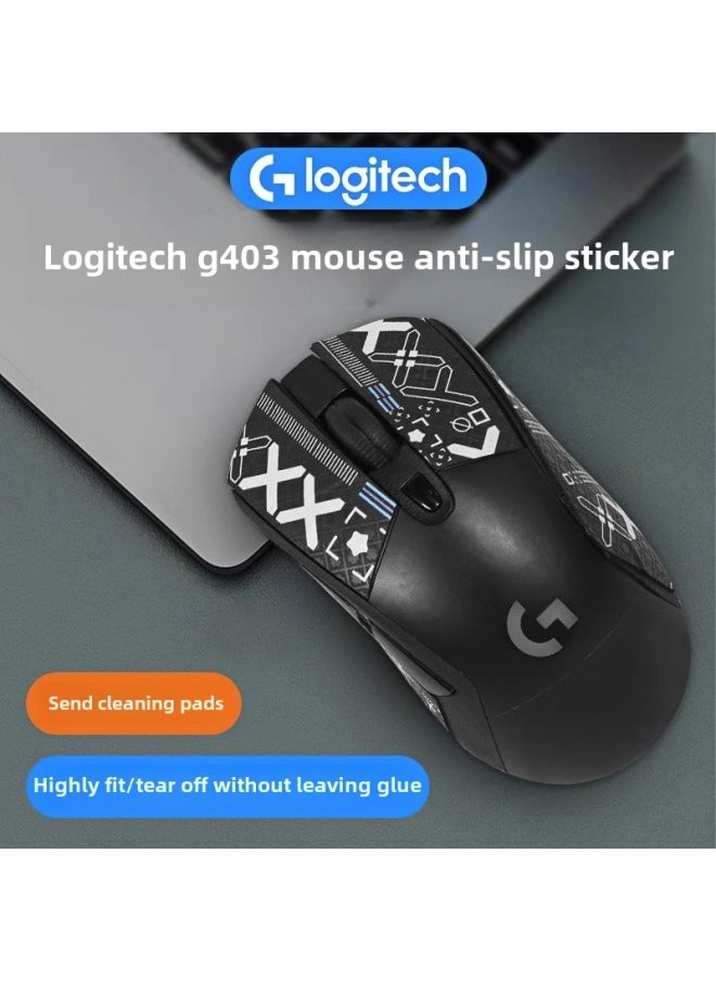 Generic - Anti-slip Mouse Sticker Logitech G403 G603 G703 Special Sweat-absorbent Sticker Hero CF/LOL Sticker Protective Film-Color: 1 Piece Of Red Snowflake Pattern - Image 1