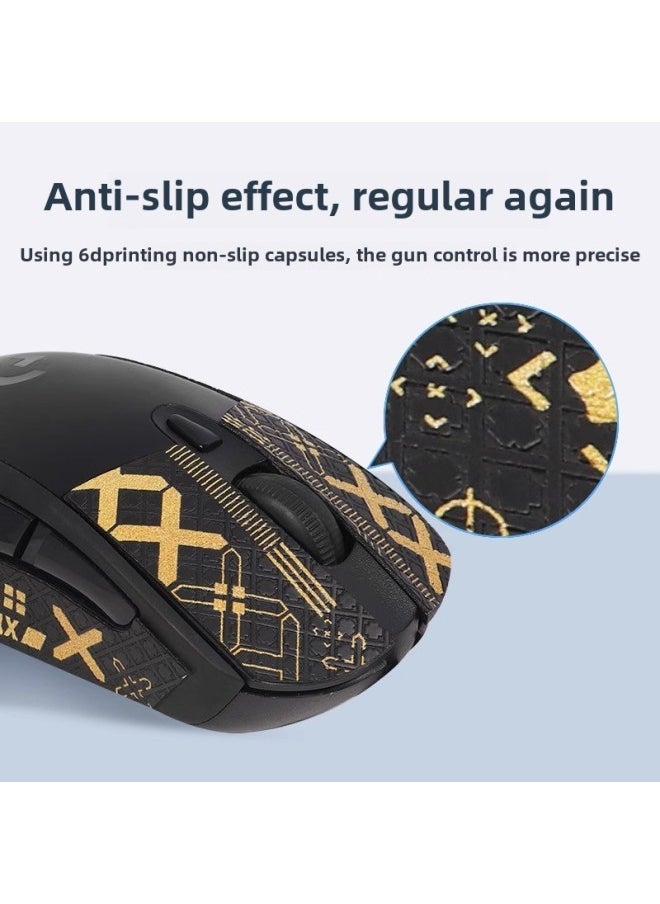 Generic - Anti-slip Mouse Sticker Logitech G403 G603 G703 Special Sweat-absorbent Sticker Hero CF/LOL Sticker Protective Film-Color: 1 Piece Of Red Snowflake Pattern - Image 1