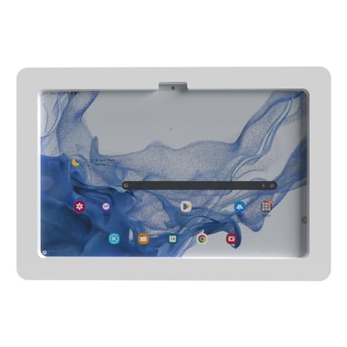 TABcare Security Anti-Theft Acrylic VESA Enclosure for Samsung Galaxy TAB A9+ 11 A11+ Tablet with Wall Mount Kit (White) - Image 1