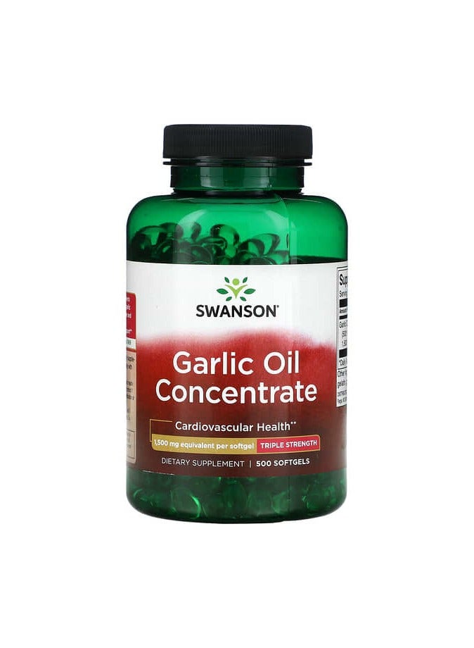 SWANSON Garlic Oil Concentrate, 1,500 mg, 500 Softgels