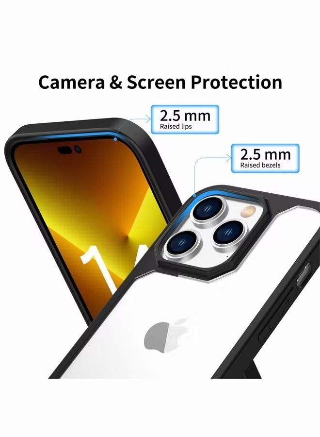 IAF Clear Case for iPhone 14 Pro/14 Pro Max Military-Grade Drop Protection Anti-Yellowing Slim Phone Case, Hard Back TPU Bumper Shockproof Anti-Scratch Cover - Image 4