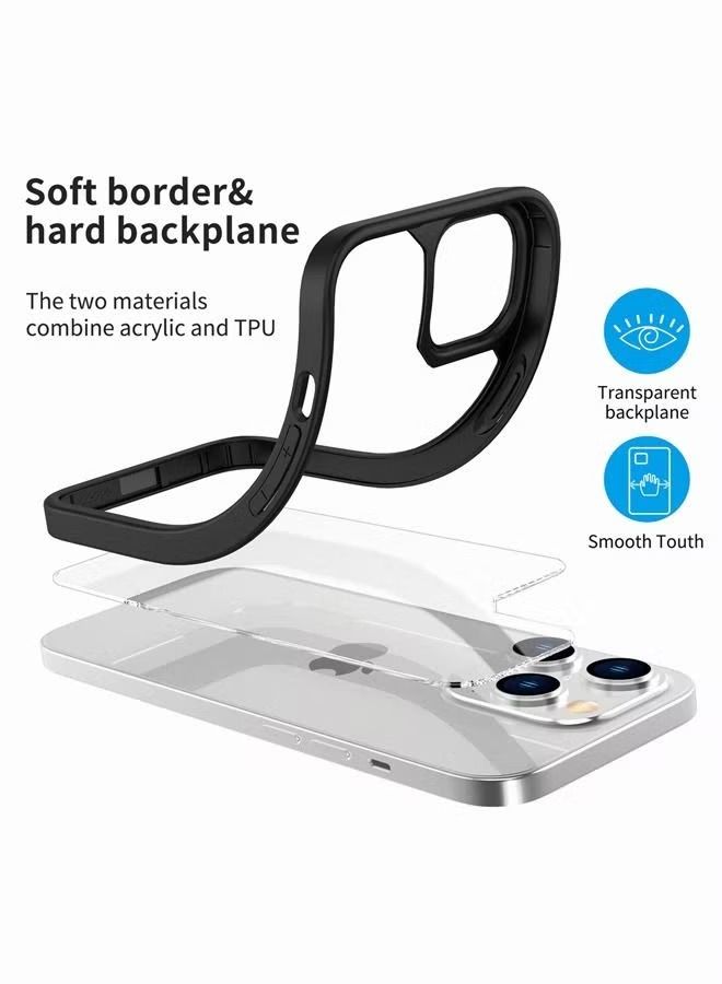 IAF Clear Case for iPhone 14 Pro/14 Pro Max Military-Grade Drop Protection Anti-Yellowing Slim Phone Case, Hard Back TPU Bumper Shockproof Anti-Scratch Cover - Image 2