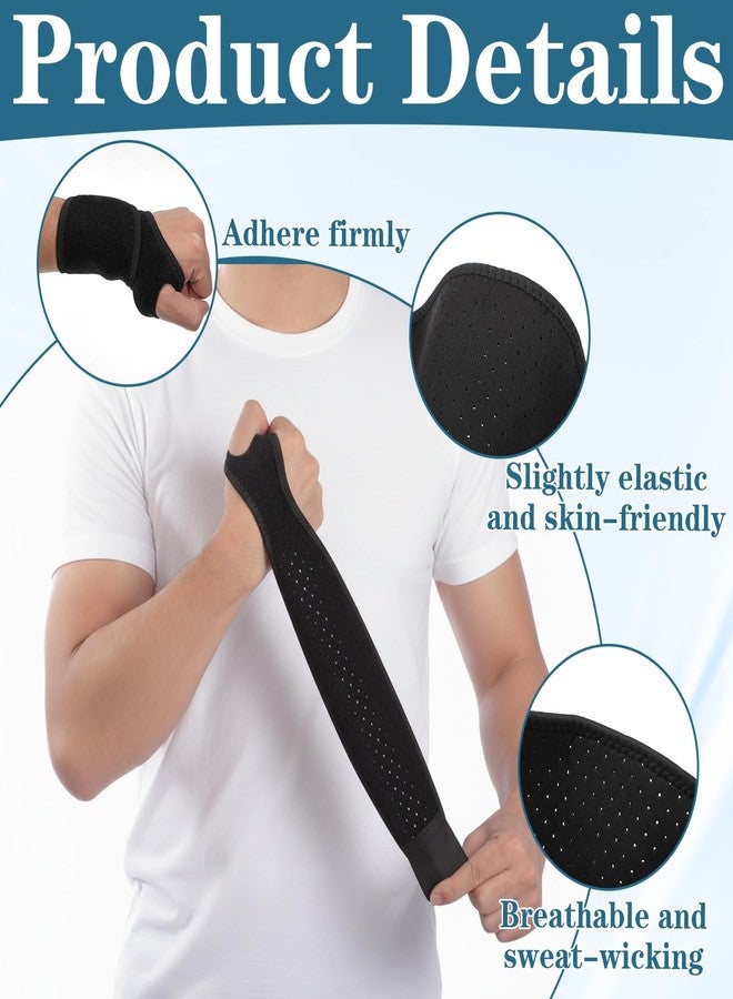 Qianyu 2 Pack Adjustable Wrist Brace Breathable Wrist Support Brace Durable Ultra Thin Elastic Wrist Protector Wraps for Carpal Tunnel Tendonitis Weightlifting Tennis Fit Left Right Hand - Image 3