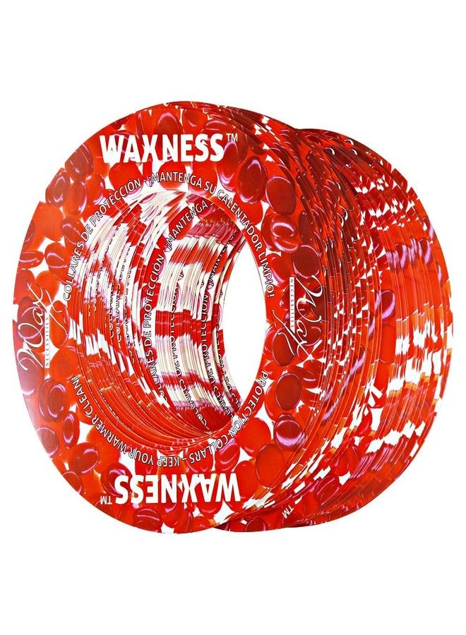 wax necessities Waxness Wax Necessities Assorted Protection Collars Green Yellow Red for 14 Ounces Tins Fits Most Brands 150 Pack - Image 3