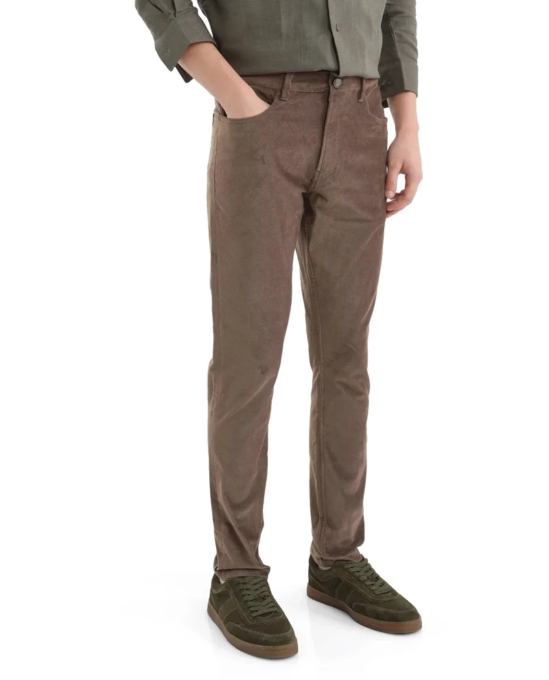 Rare Rabbit Men's Regular Fit Solid Trouser