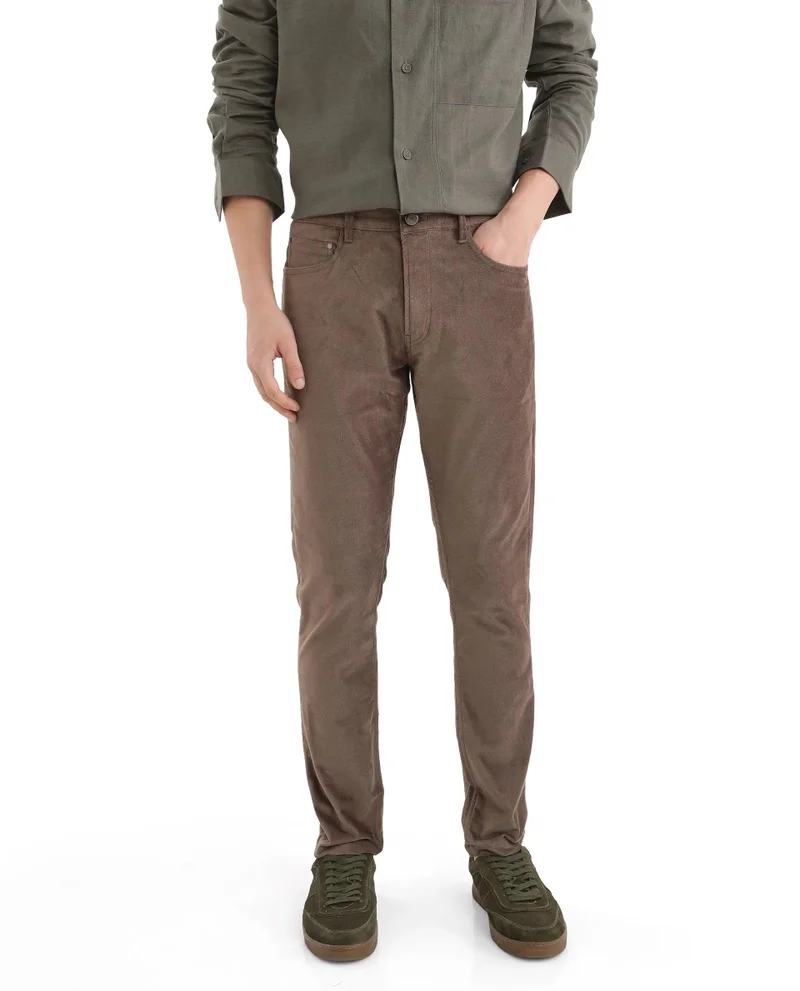 Rare Rabbit Men's Regular Fit Solid Trouser