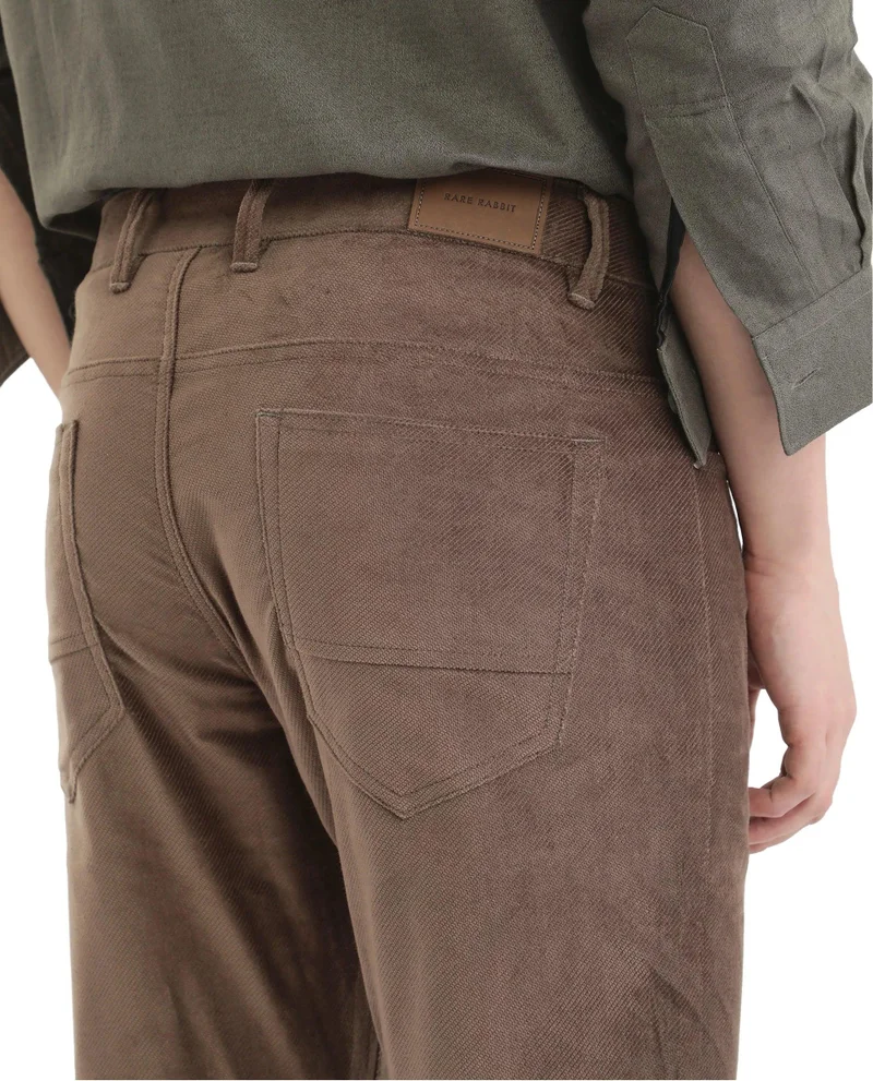 Rare Rabbit Men's Regular Fit Solid Trouser