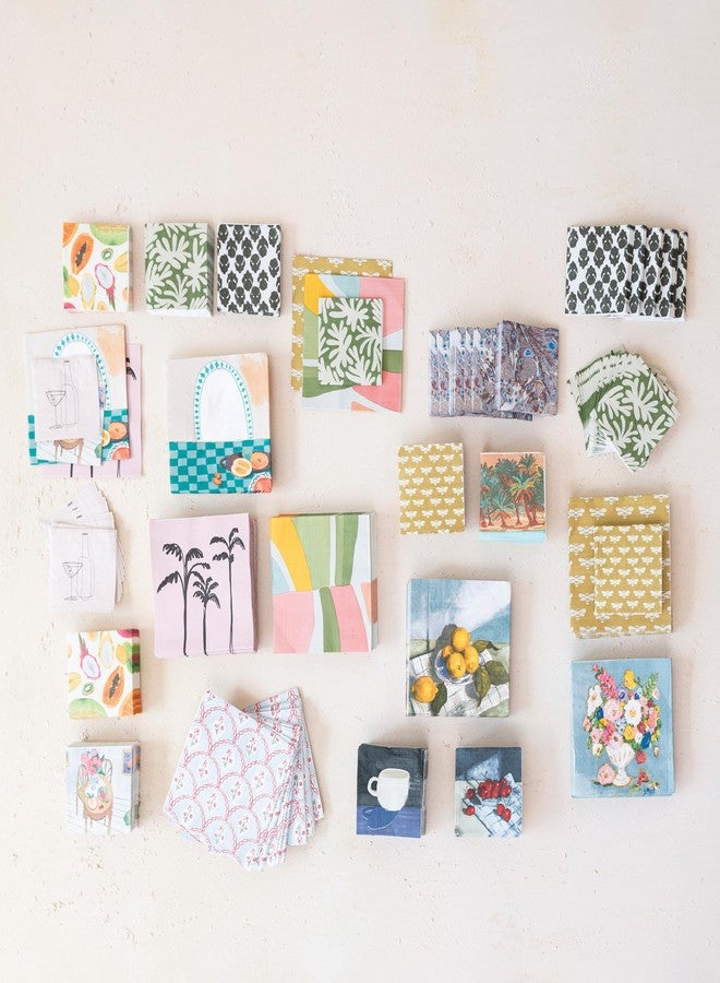 Creative Co-Op Paper Napkins with Pitcher on Table Design, Multicolor, Set of 50 - Image 2